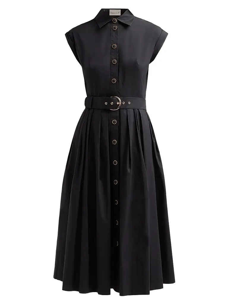 Cara Cara Women's Octavia Midi Shirtdress - Black - Size 12 | Image 1 Cara Cara Women's Octavia Midi Shirtdress - Black - Size 12 | Image 1