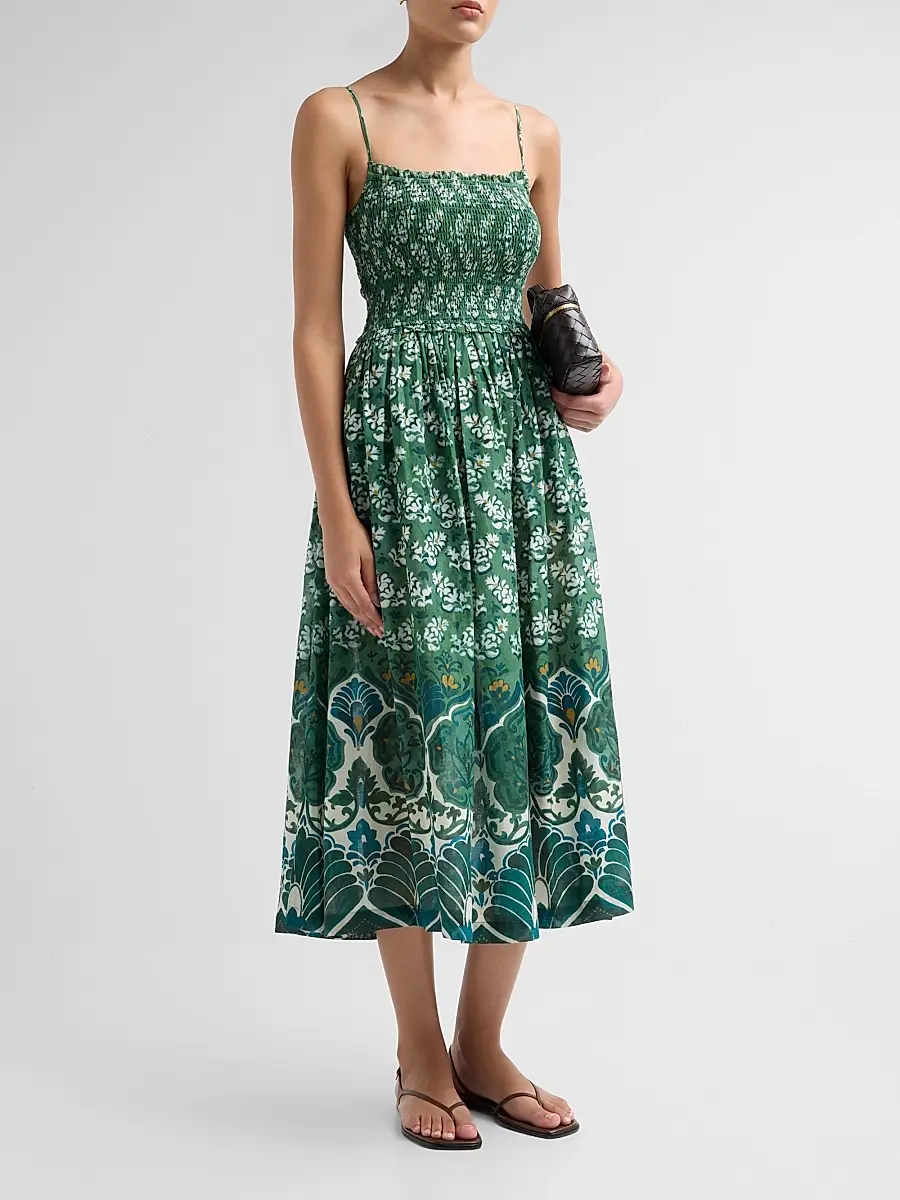 Cara Cara Women's Carmen Floral A-Line Midi Dress | Thumbnail 5 Cara Cara Women's Carmen Floral A-Line Midi Dress | Thumbnail 5