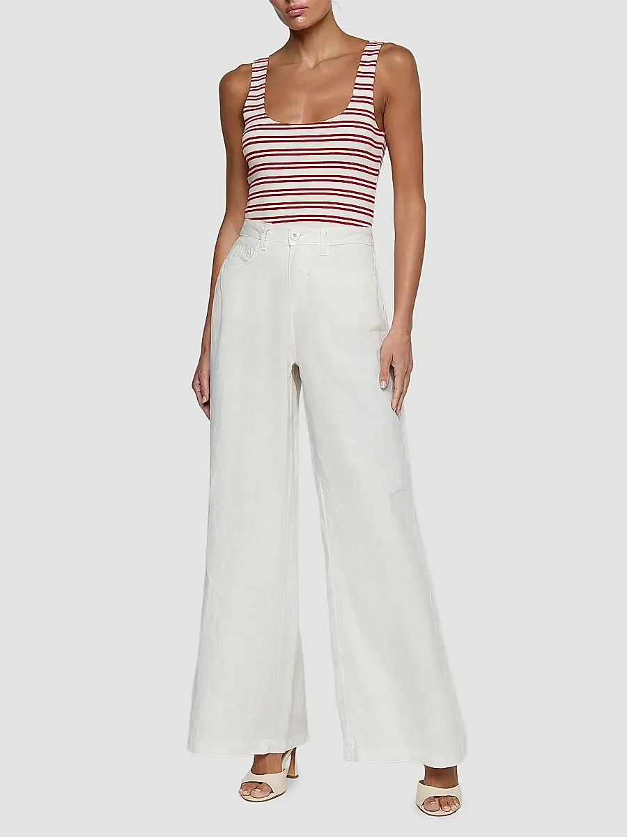 L'Agence Women's Amara Linen High-Rise Wide-Leg Pants | Thumbnail 2