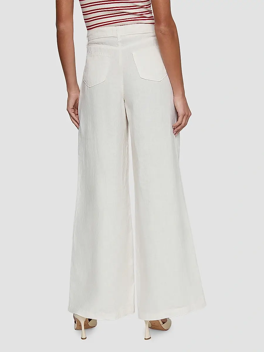 L'Agence Women's Amara Linen High-Rise Wide-Leg Pants | Thumbnail 3