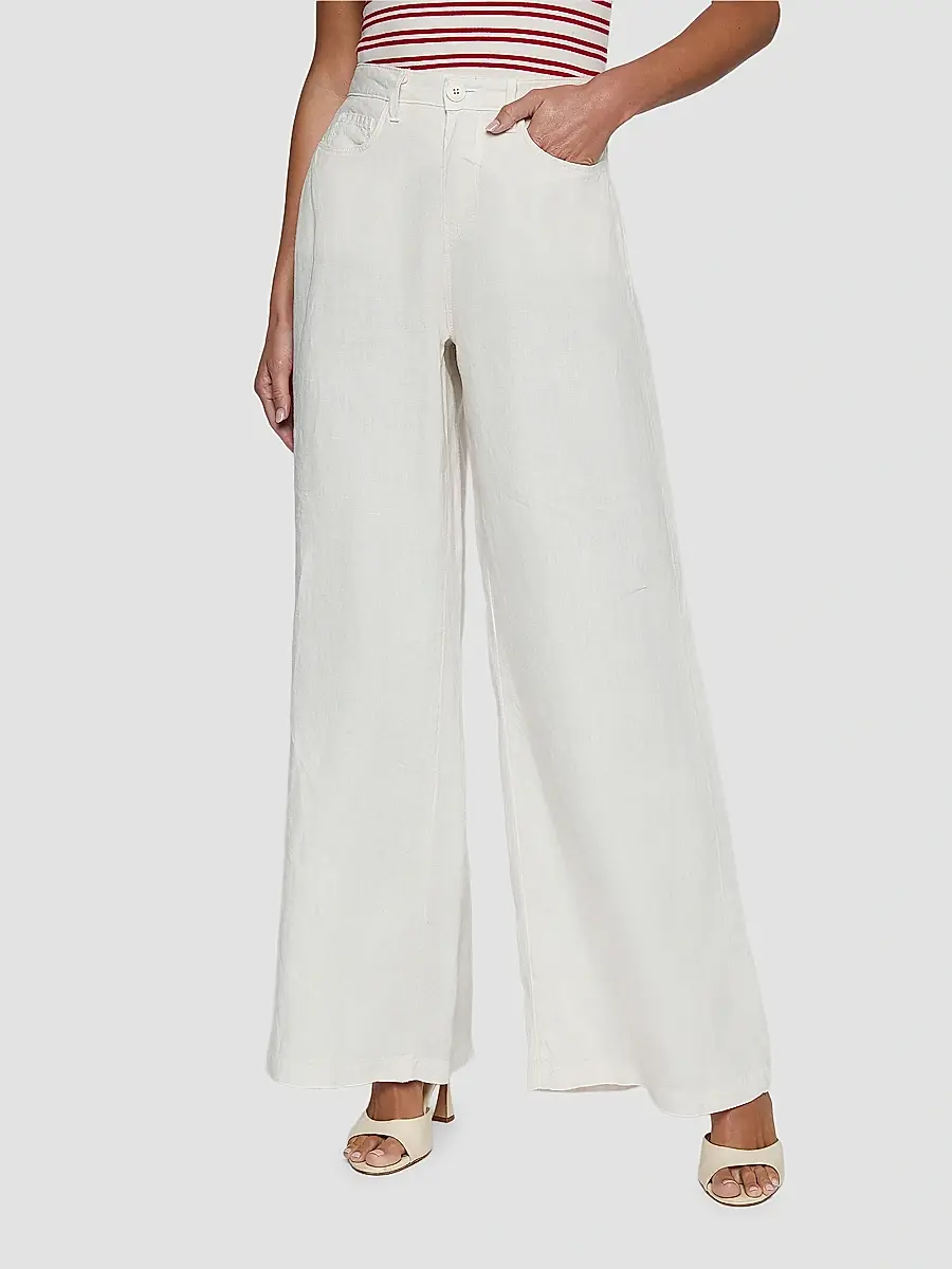 L'Agence Women's Amara Linen High-Rise Wide-Leg Pants | Thumbnail 4