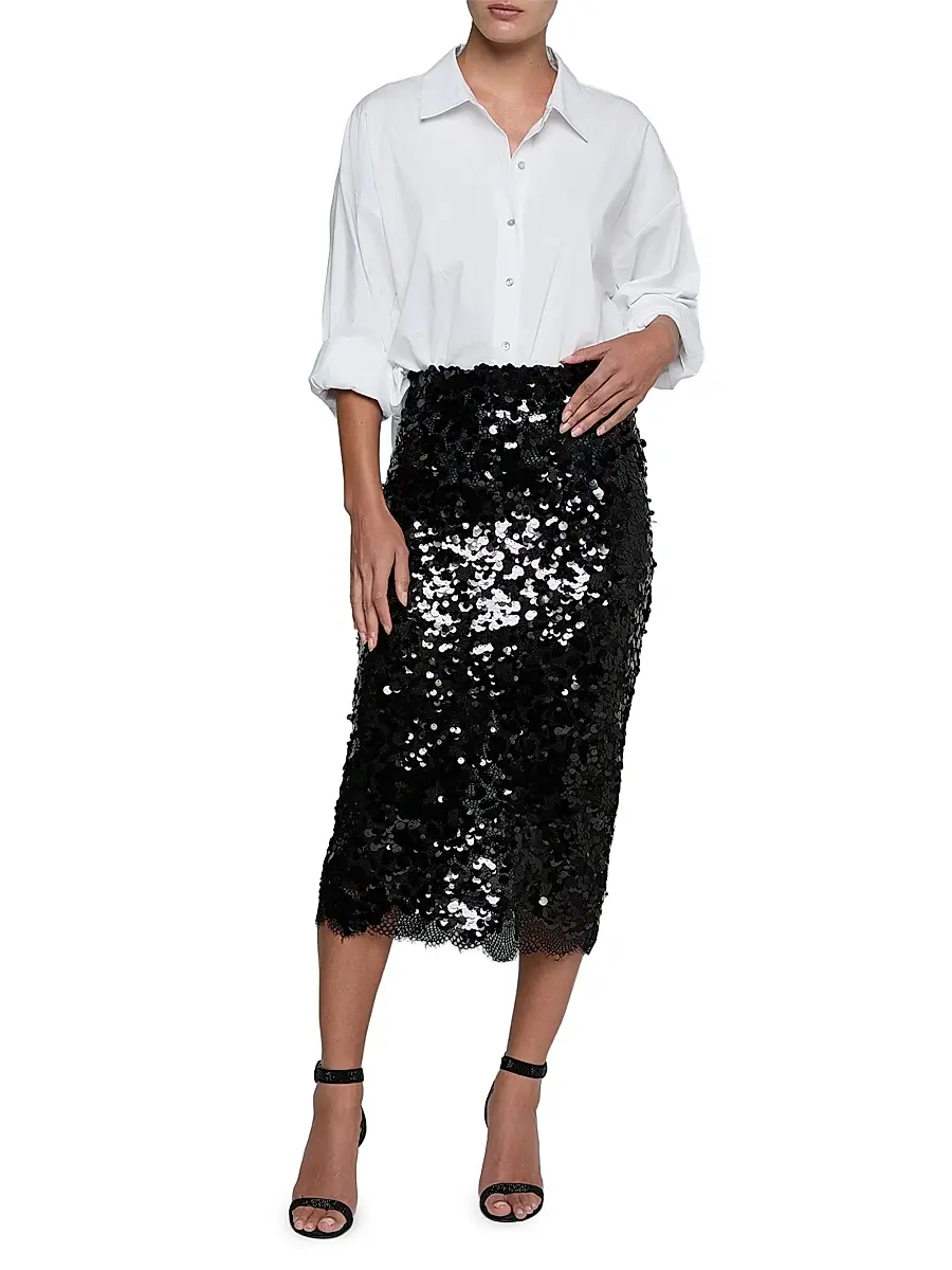 L'Agence Women's Makena Lace Pencil Skirt | Thumbnail 2 L'Agence Women's Makena Lace Pencil Skirt | Thumbnail 2