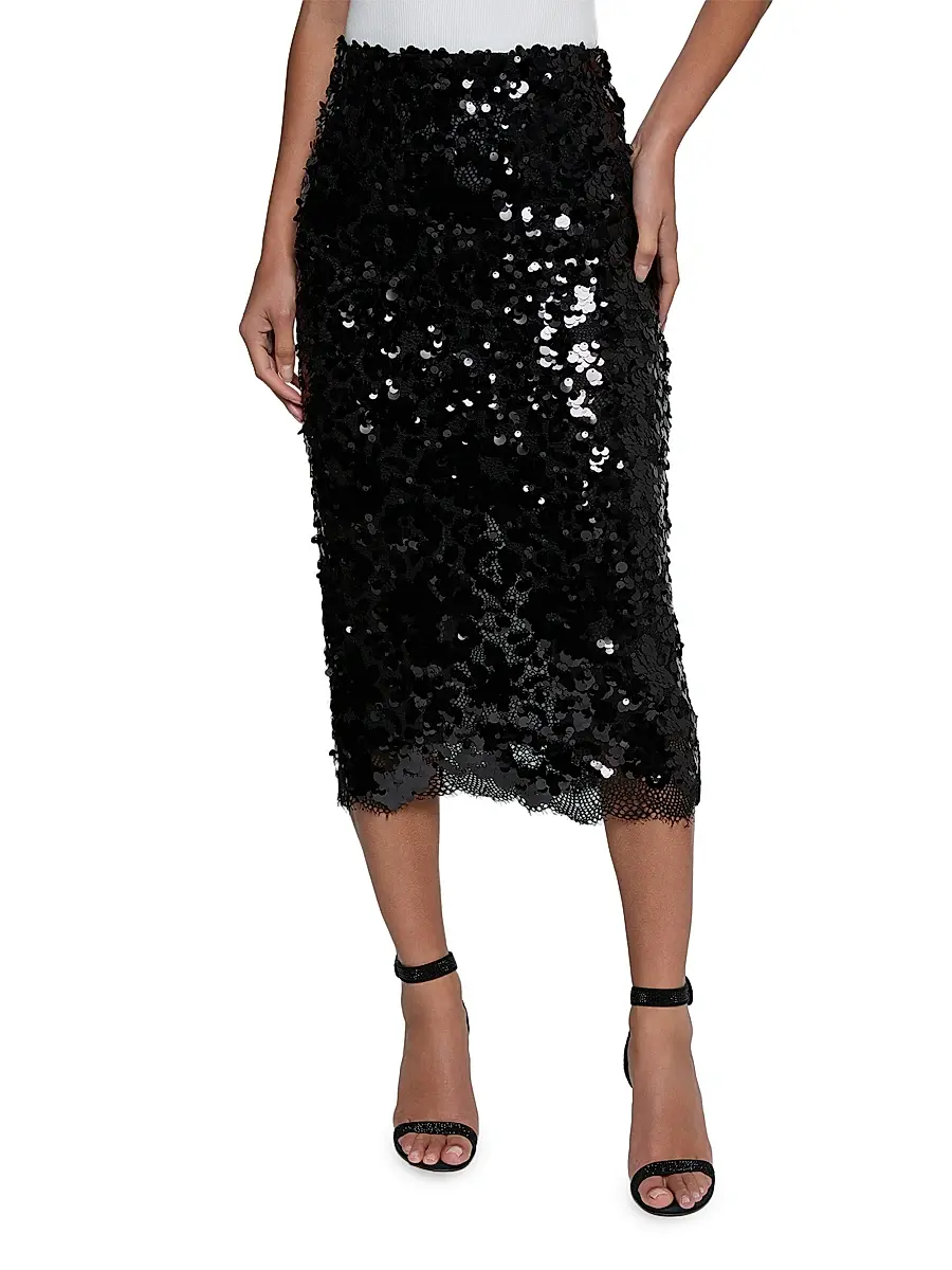 L'Agence Women's Makena Lace Pencil Skirt | Thumbnail 3 L'Agence Women's Makena Lace Pencil Skirt | Thumbnail 3