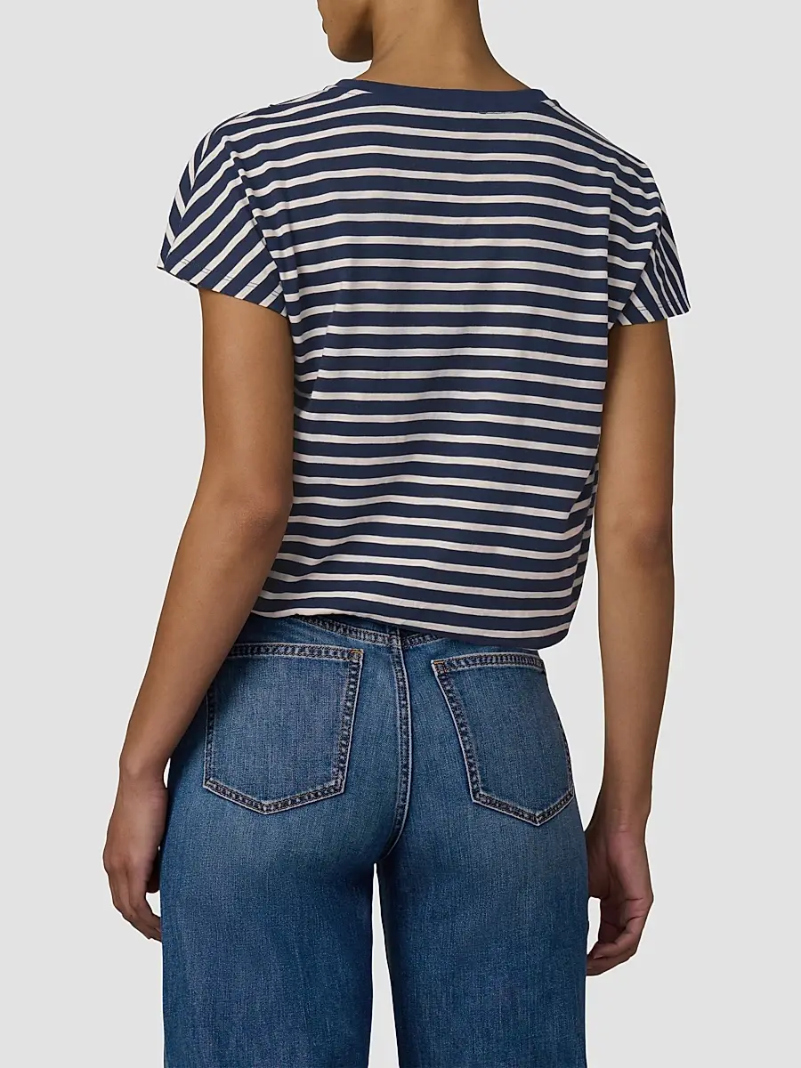 Joe's Jeans Women's The Bubble Striped Cotton-Blend T-Shirt | Thumbnail 3 Joe's Jeans Women's The Bubble Striped Cotton-Blend T-Shirt | Thumbnail 3