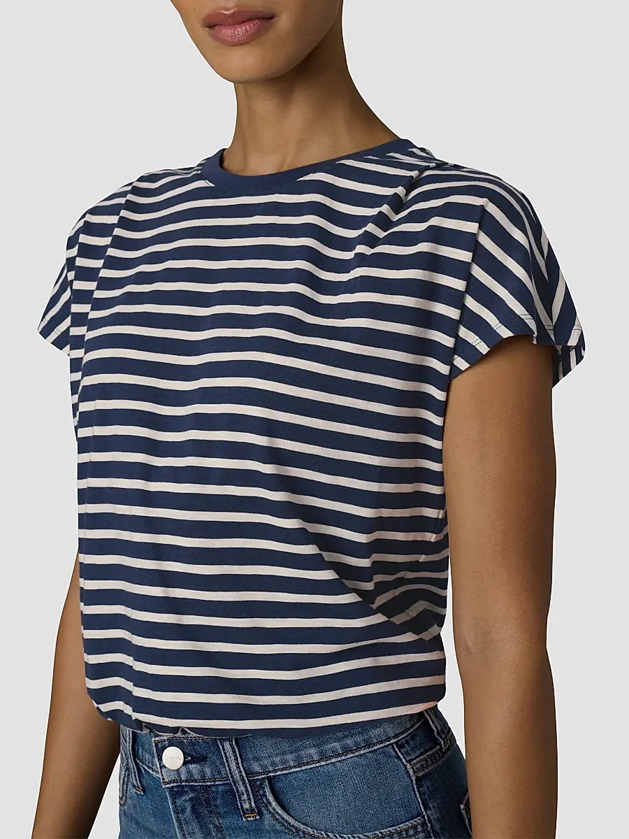 Joe's Jeans Women's The Bubble Striped Cotton-Blend T-Shirt | Thumbnail 5 Joe's Jeans Women's The Bubble Striped Cotton-Blend T-Shirt | Thumbnail 5