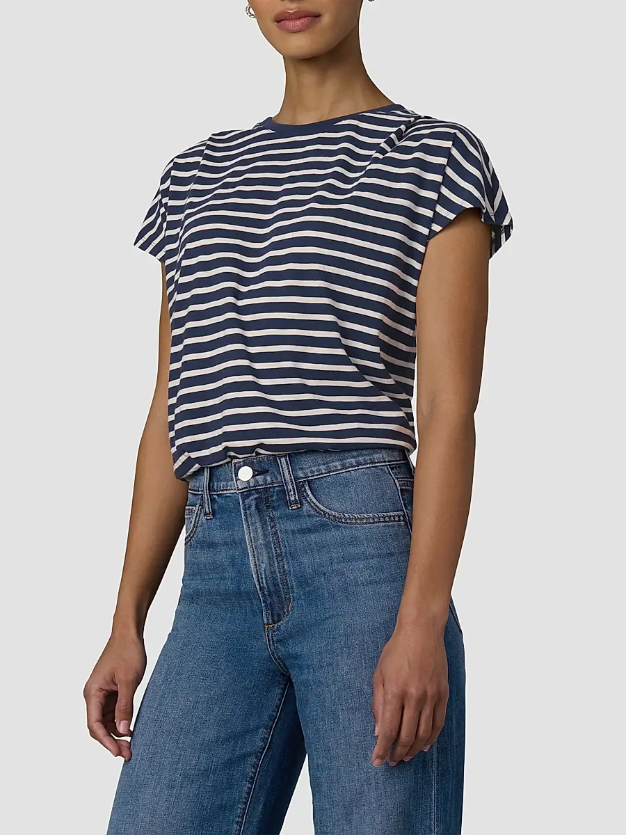 Joe's Jeans Women's The Bubble Striped Cotton-Blend T-Shirt | Thumbnail 6 Joe's Jeans Women's The Bubble Striped Cotton-Blend T-Shirt | Thumbnail 6