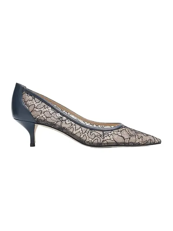 Women's Stuart Power 50MM Floral Lace Kitten-Heel Pumps