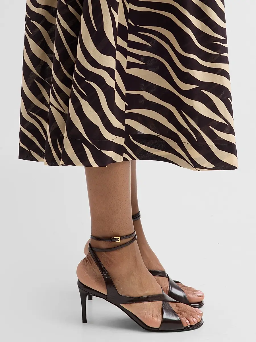 Ronny Kobo Women's Feyre Zebra-Striped Drop-Waist Skirt | Thumbnail 5