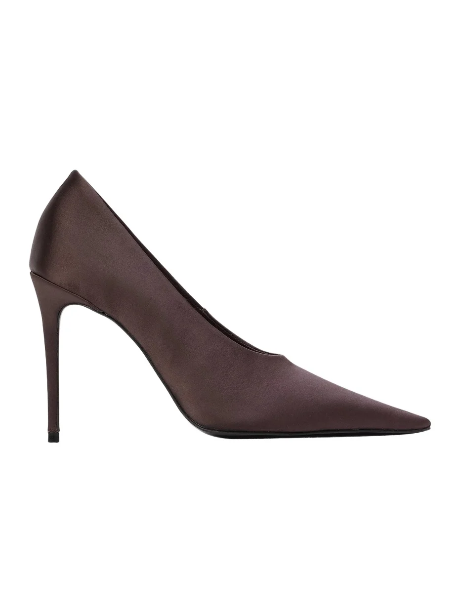 Black Suede Studio Women's Jona 100MM Satin Pumps