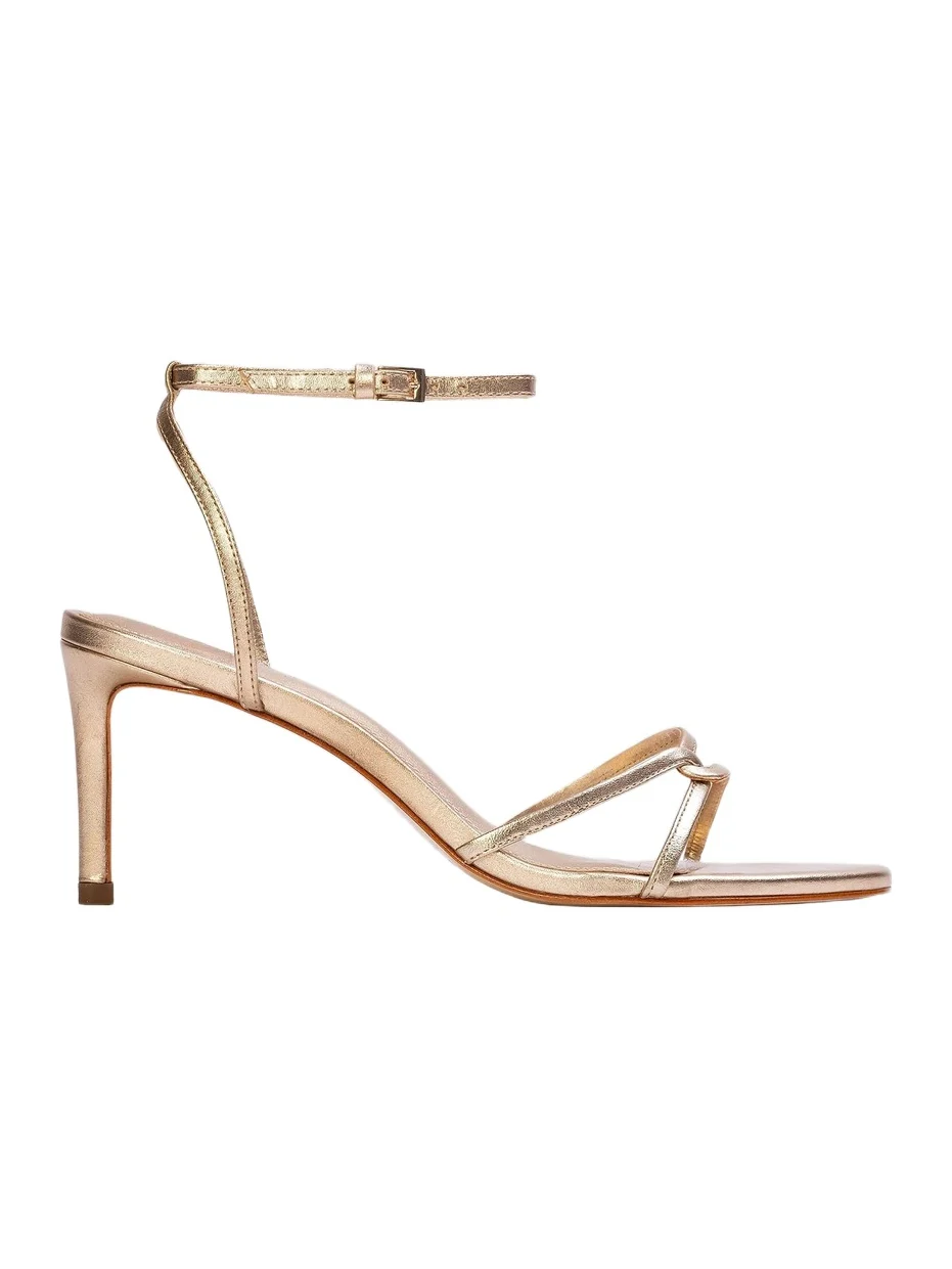 Black Suede Studio Women's Miley 70MM Metallic Sandals