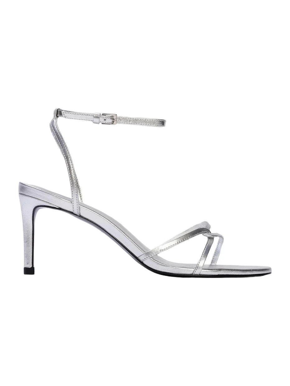 Black Suede Studio Women's Miley 70MM Metallic Sandals
