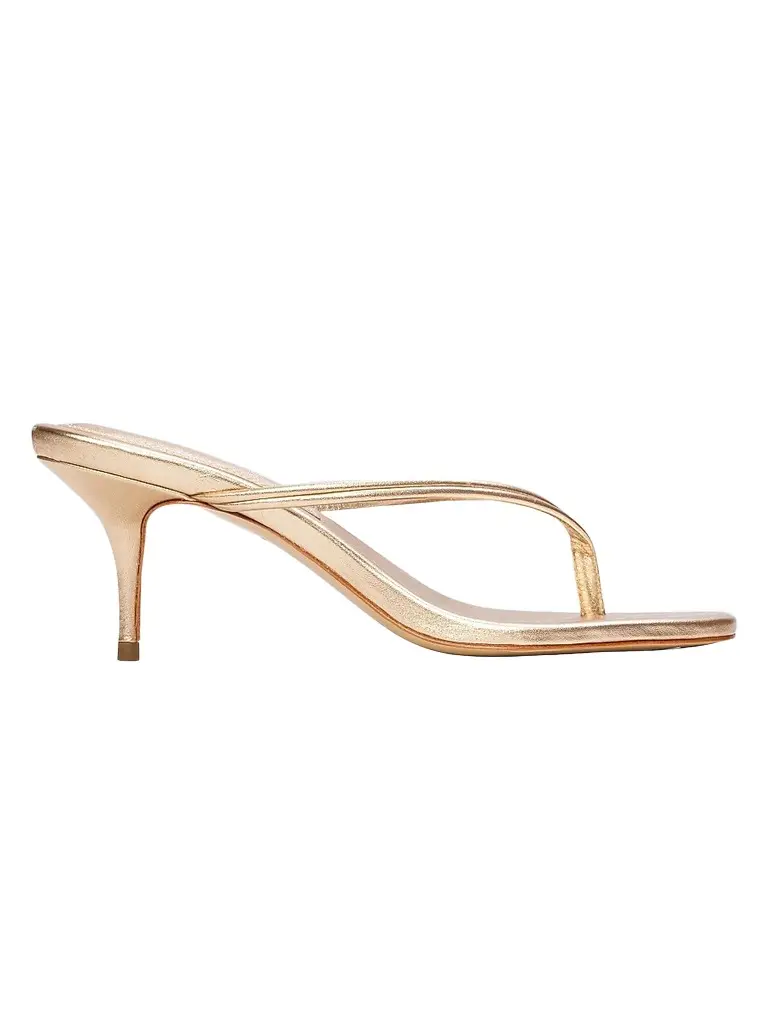 Black Suede Studio Women's Marci 65MM Metallic Sandals | Image 1 Black Suede Studio Women's Marci 65MM Metallic Sandals | Image 1