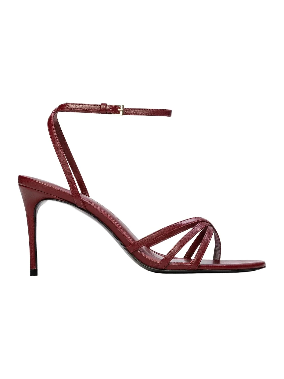 Black Suede Studio Women's Olie 80MM Leather Sandals