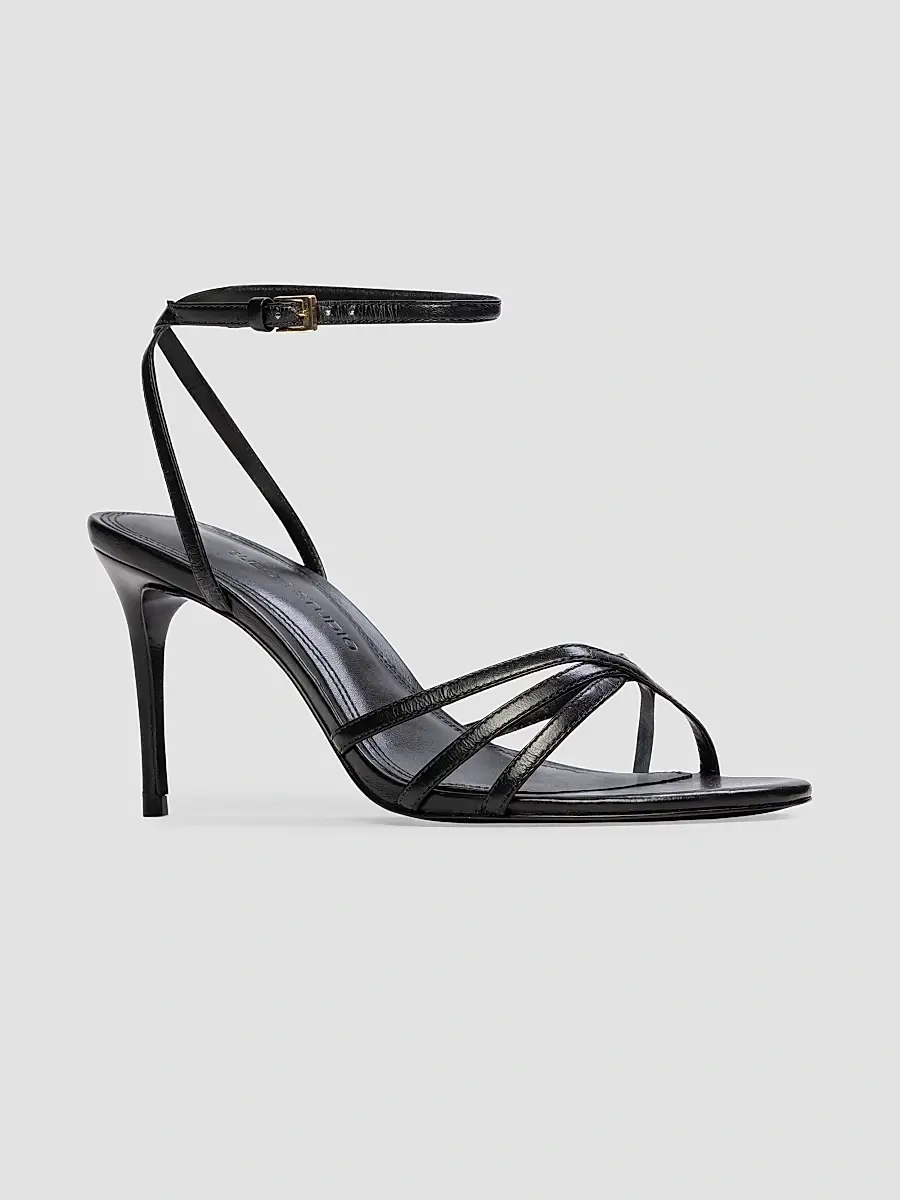 Black Suede Studio Women's Olie 80MM Leather Sandals | Thumbnail 2 Black Suede Studio Women's Olie 80MM Leather Sandals | Thumbnail 2