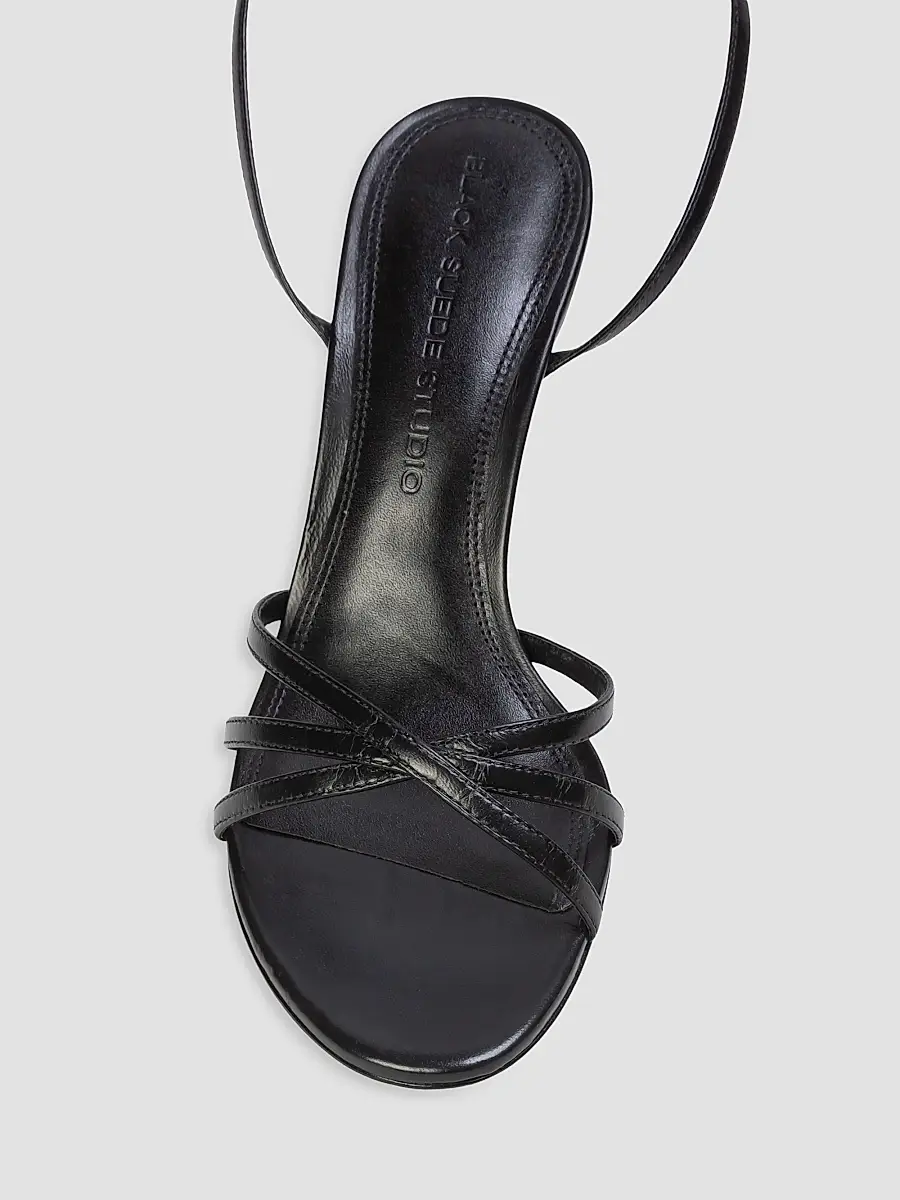 Black Suede Studio Women's Olie 80MM Leather Sandals | Thumbnail 3 Black Suede Studio Women's Olie 80MM Leather Sandals | Thumbnail 3