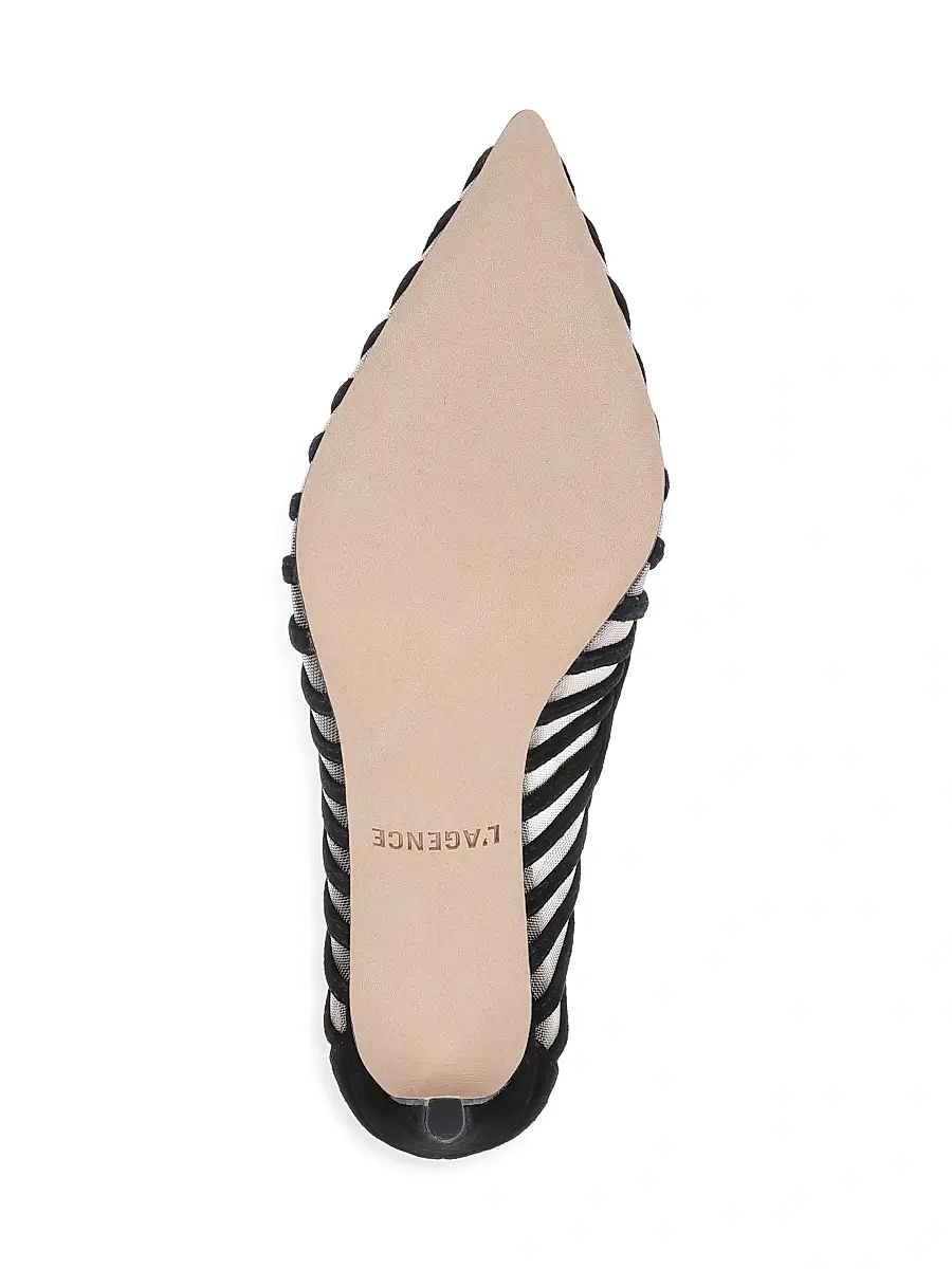 L'Agence Women's Lenox 90MM Suede-Mesh Pumps | Thumbnail 6 L'Agence Women's Lenox 90MM Suede-Mesh Pumps | Thumbnail 6