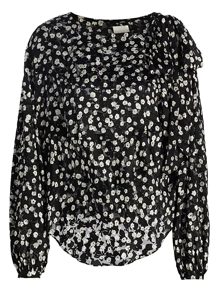 Women's Firma Floral Silk-Blend Blouse Women's Firma Floral Silk-Blend Blouse
