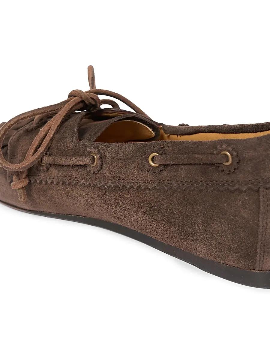 Isabel Marant Women's Fersi Tassel-Trim Suede Loafers | Thumbnail 5