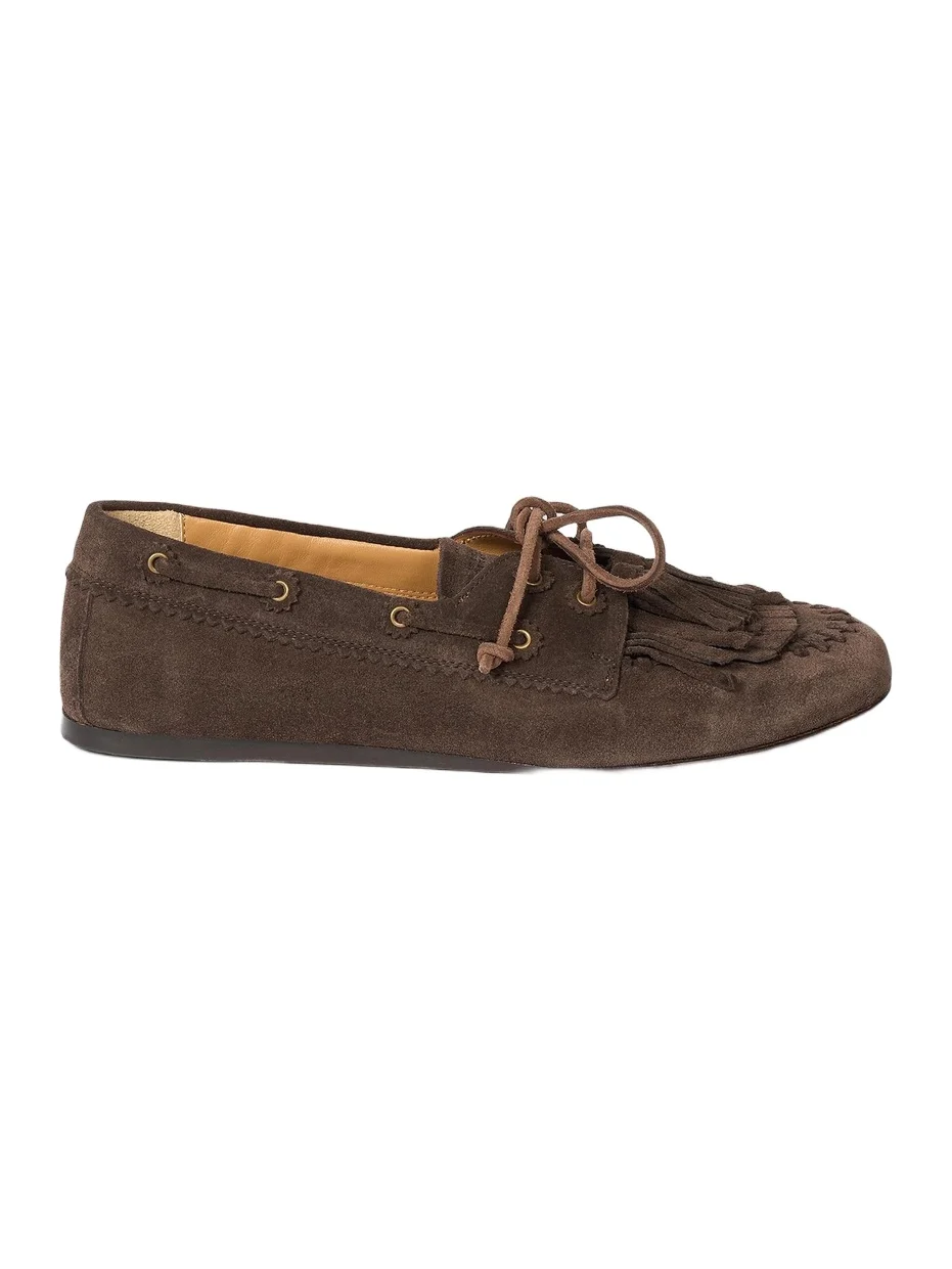 Isabel Marant Women's Fersi Tassel-Trim Suede Loafers