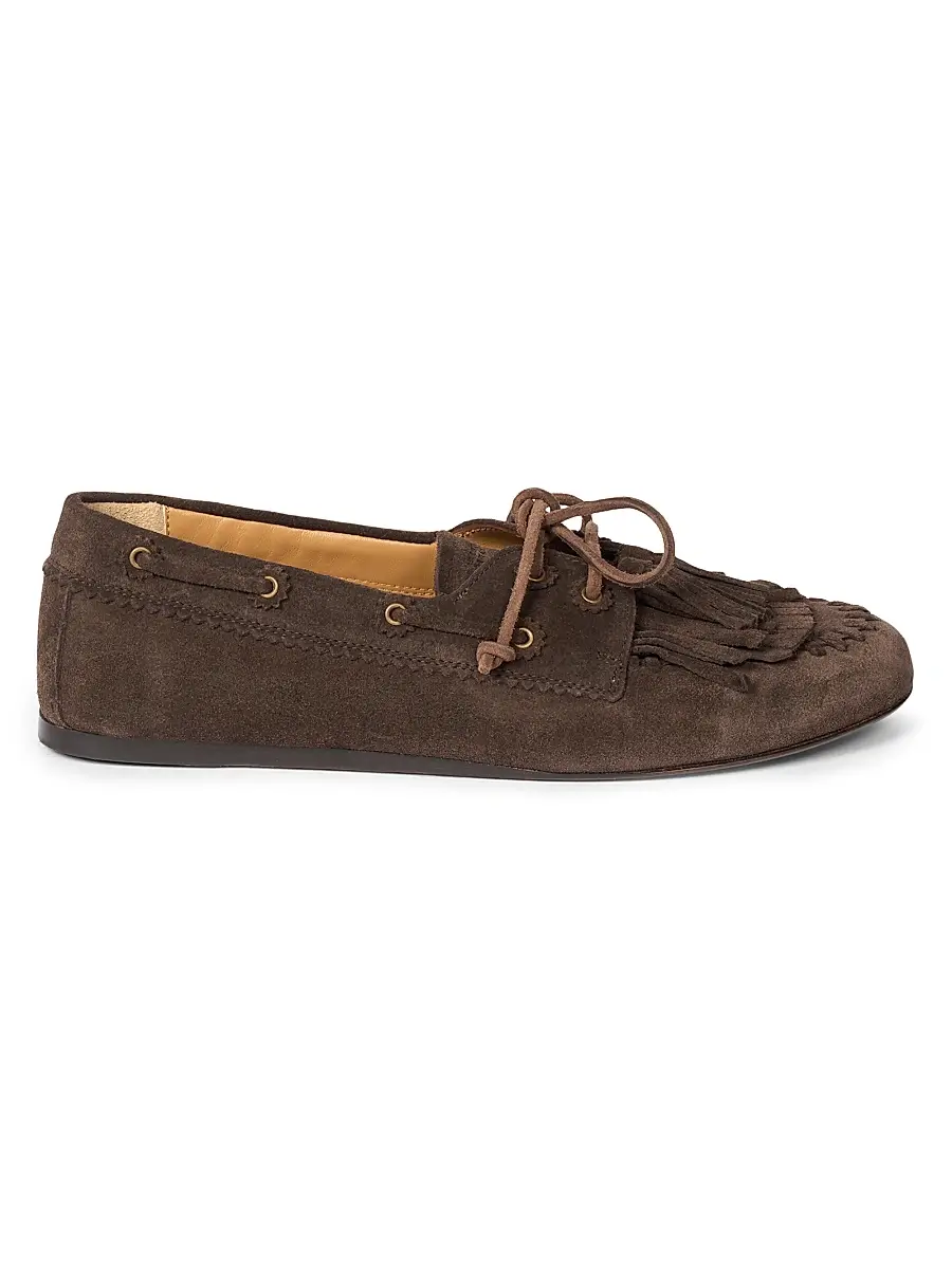 Isabel Marant Women's Fersi Tassel-Trim Suede Loafers - Chocolate - Size 11 | Image 1 Isabel Marant Women's Fersi Tassel-Trim Suede Loafers - Chocolate - Size 11 | Image 1