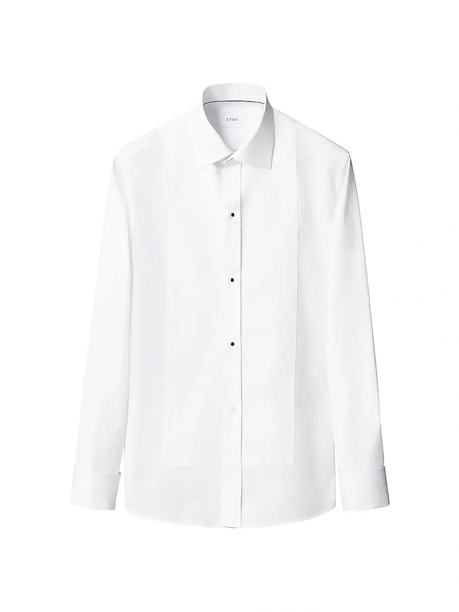 Eton Men's Dobby Stud-Front Slim-Fit Evening Shirt | Thumbnail 2 Eton Men's Dobby Stud-Front Slim-Fit Evening Shirt | Thumbnail 2