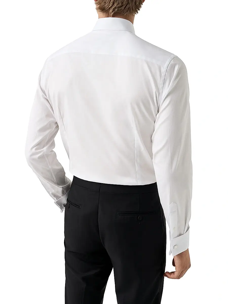 Eton Men's Dobby Stud-Front Slim-Fit Evening Shirt | Thumbnail 4 Eton Men's Dobby Stud-Front Slim-Fit Evening Shirt | Thumbnail 4