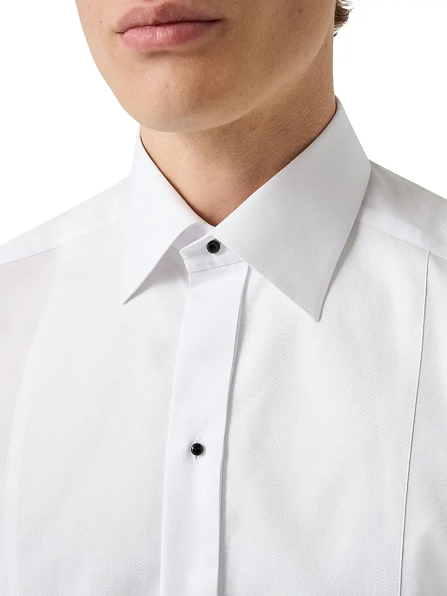 Eton Men's Dobby Stud-Front Slim-Fit Evening Shirt | Thumbnail 5 Eton Men's Dobby Stud-Front Slim-Fit Evening Shirt | Thumbnail 5