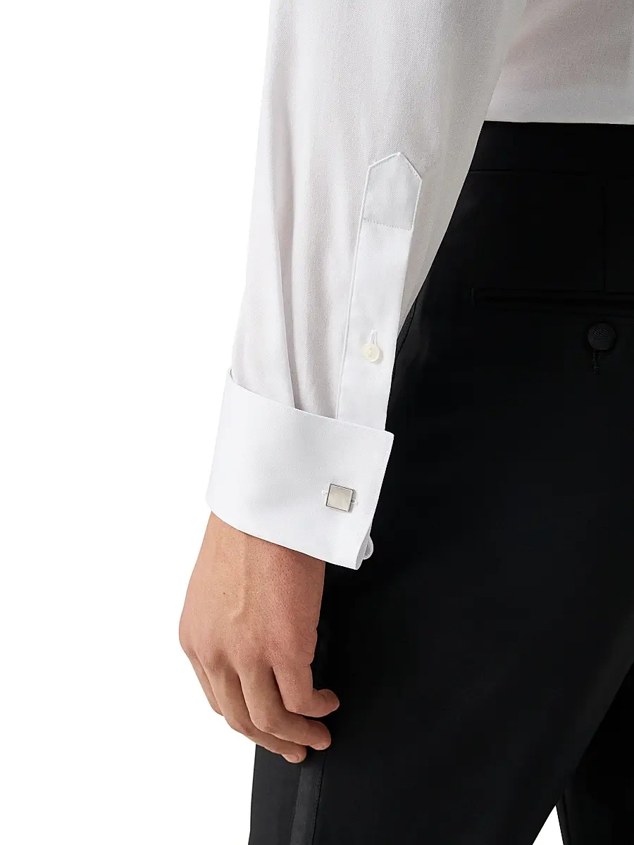 Eton Men's Dobby Stud-Front Slim-Fit Evening Shirt | Thumbnail 6 Eton Men's Dobby Stud-Front Slim-Fit Evening Shirt | Thumbnail 6
