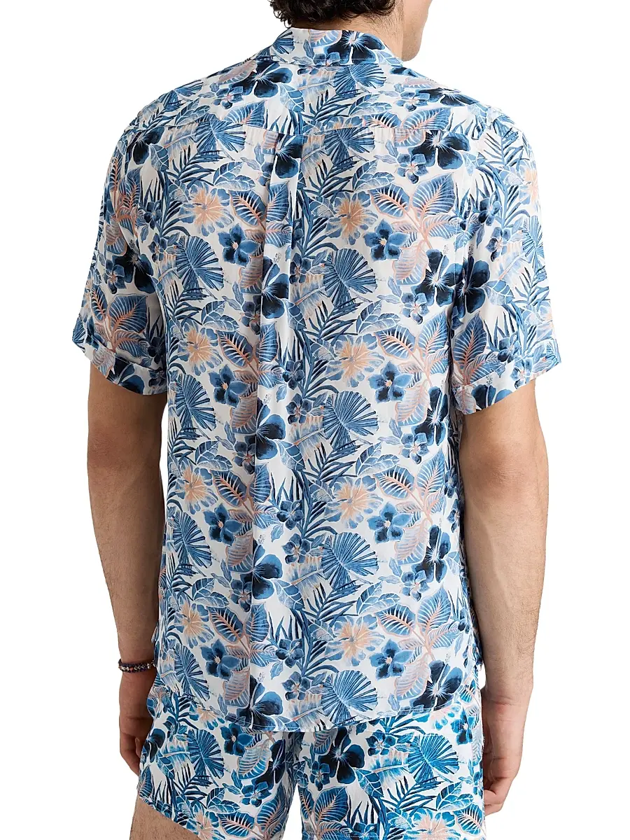 Vilebrequin Men's Island Flowers Bowling Shirt | Thumbnail 4 Vilebrequin Men's Island Flowers Bowling Shirt | Thumbnail 4