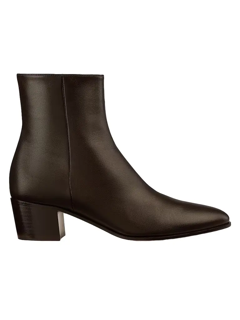 Gianvito Rossi Women's Spencer 45MM Leather Booties - Dark Brown - Size 12 | Image 1 Gianvito Rossi Women's Spencer 45MM Leather Booties - Dark Brown - Size 12 | Image 1