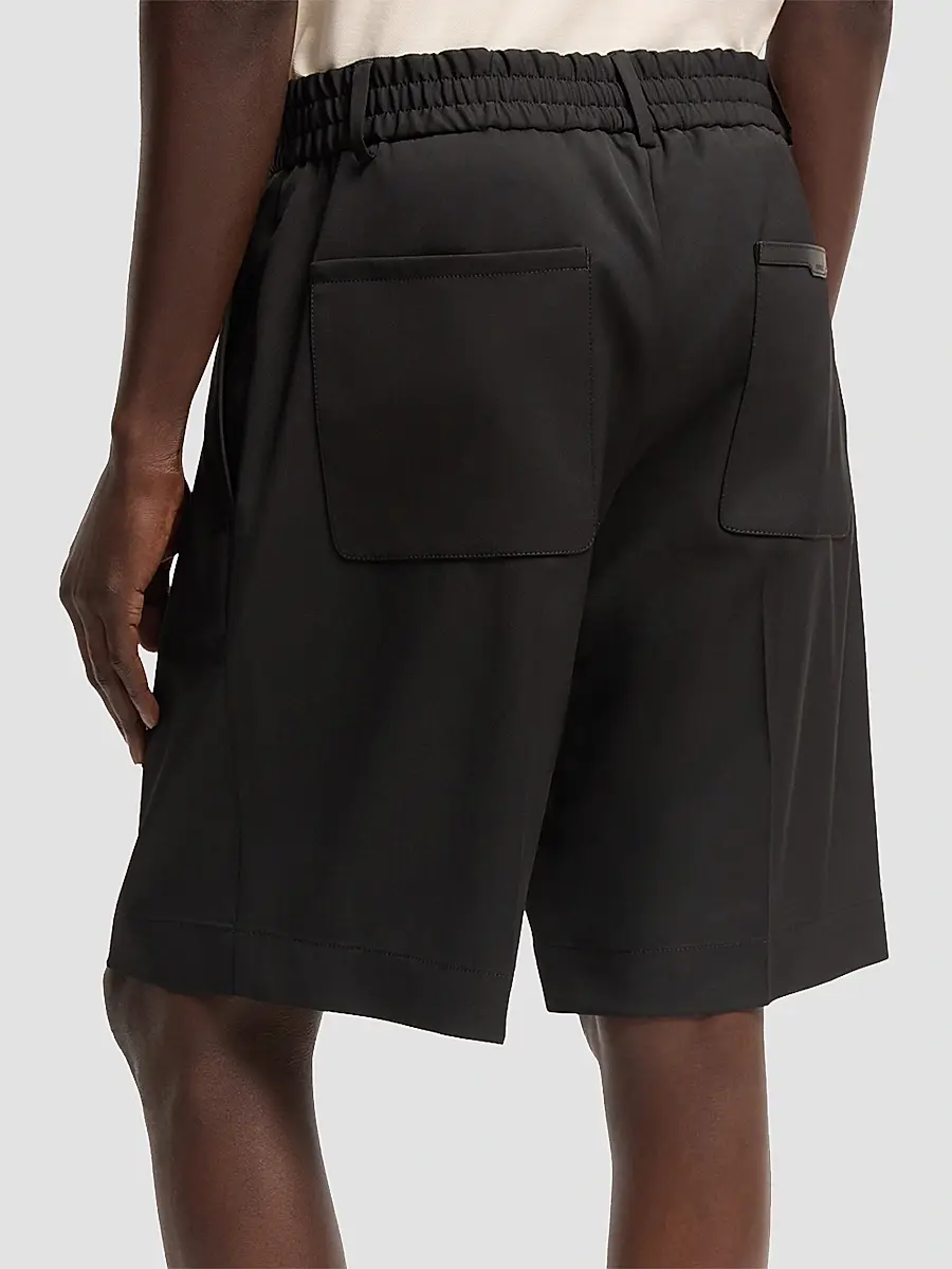 Moncler Men's Shorts in Wool Blend Gabardine | Thumbnail 3 Moncler Men's Shorts in Wool Blend Gabardine | Thumbnail 3