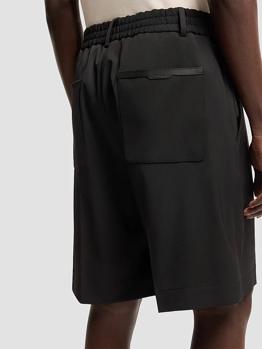Moncler Men's Shorts in Wool Blend Gabardine | Thumbnail 4 Moncler Men's Shorts in Wool Blend Gabardine | Thumbnail 4