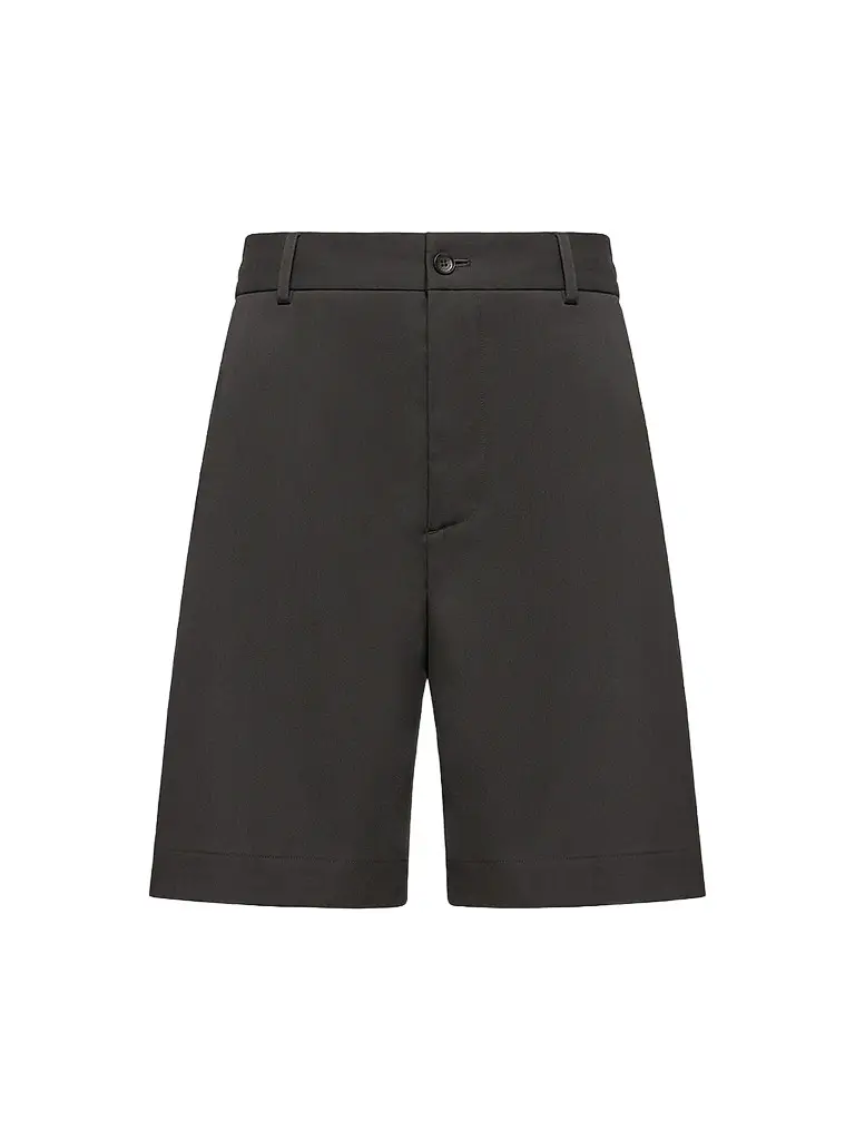 Moncler Men's Shorts in Wool Blend Gabardine - Black | Image 1 Moncler Men's Shorts in Wool Blend Gabardine - Black | Image 1