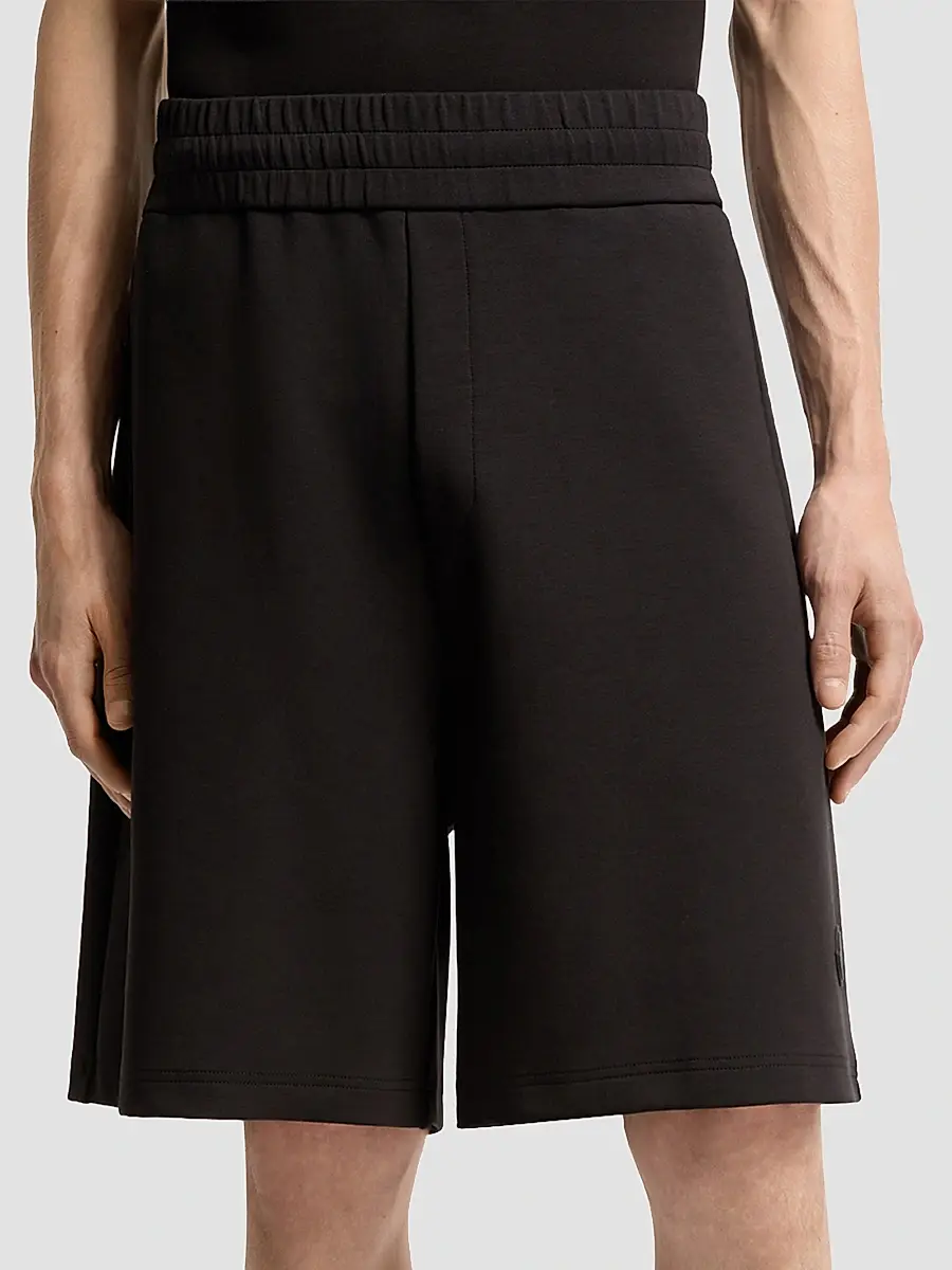 Moncler Men's Shorts in Interlock Cotton Blend | Thumbnail 2 Moncler Men's Shorts in Interlock Cotton Blend | Thumbnail 2