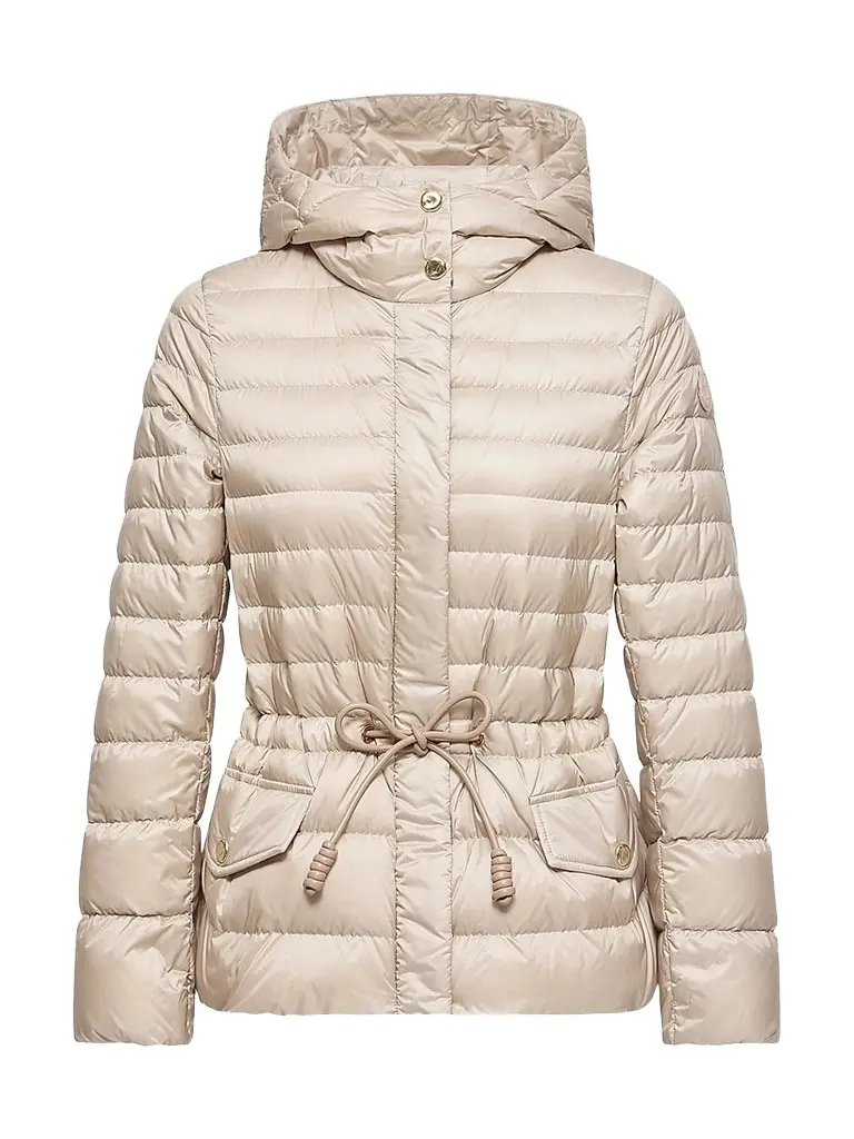 Moncler Women's Raies Puffer Coat with Hood - Light Beige | Image 1 Moncler Women's Raies Puffer Coat with Hood - Light Beige | Image 1