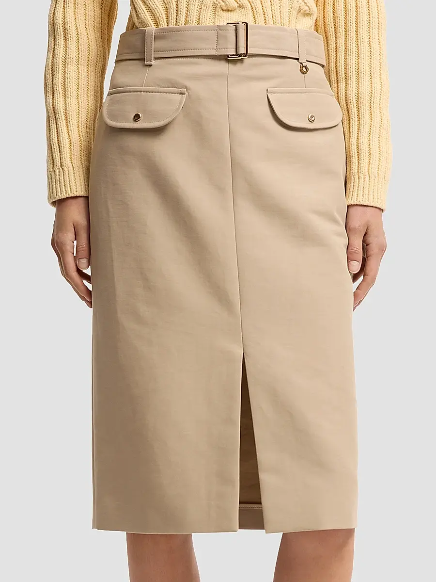 Moncler Women's Skirt in Cotton with Belt | Thumbnail 2 Moncler Women's Skirt in Cotton with Belt | Thumbnail 2