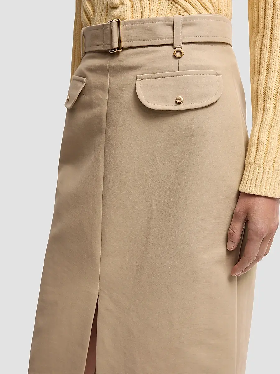 Moncler Women's Skirt in Cotton with Belt | Thumbnail 4 Moncler Women's Skirt in Cotton with Belt | Thumbnail 4