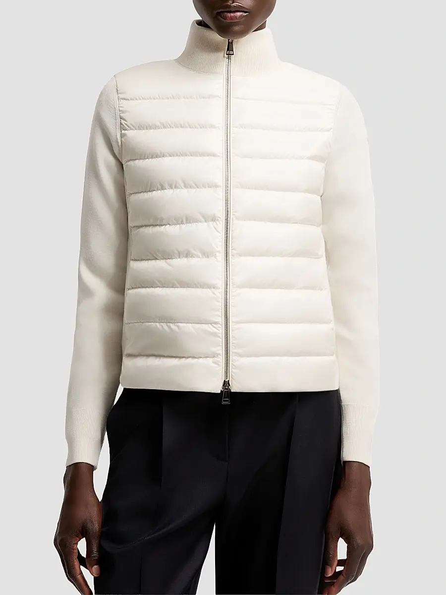 Moncler Women's Down-Filled Cardigan in Wool | Thumbnail 2
