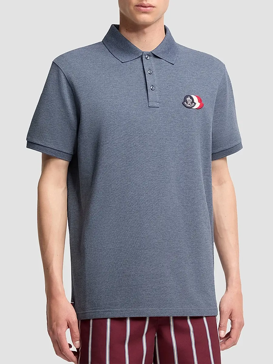 Moncler Men's Polo Shirt in Cotton Piquet | Thumbnail 2