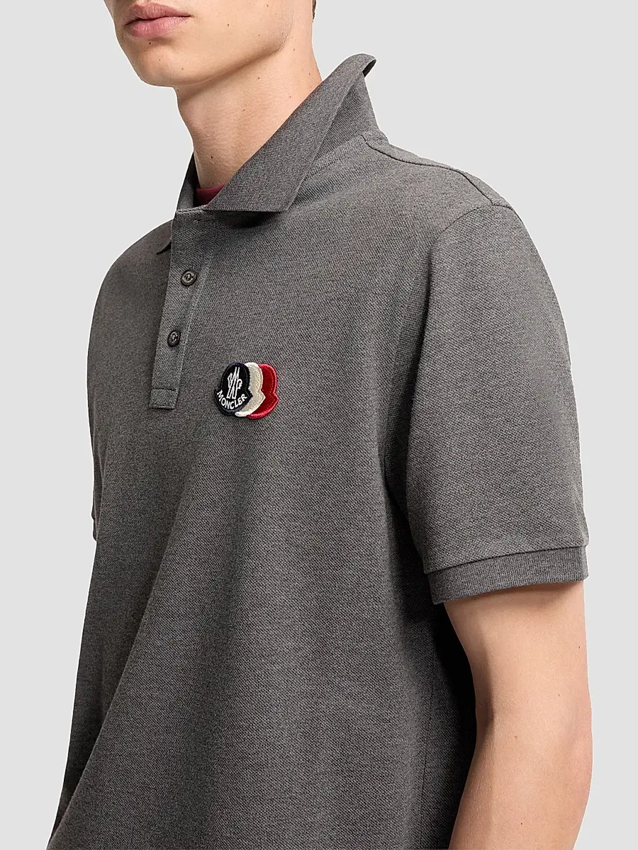 Moncler Men's Polo Shirt in Cotton Piquet | Thumbnail 4 Moncler Men's Polo Shirt in Cotton Piquet | Thumbnail 4