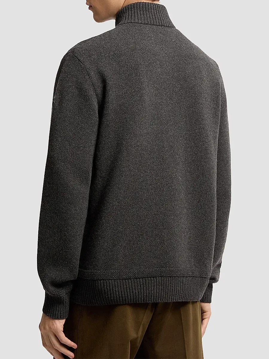 Moncler Men's Sweater in Wool and Cashmere Blend | Thumbnail 3