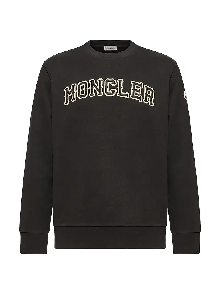 Moncler Men's Sweatshirt in Cotton - Black - Size XXXL | Image 1 Moncler Men's Sweatshirt in Cotton - Black - Size XXXL | Image 1