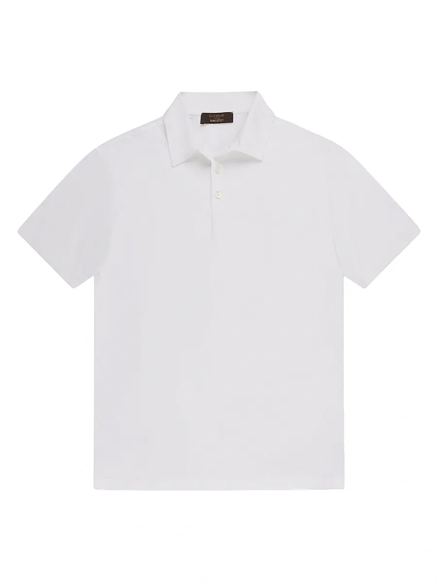 Slowear Men's Ice Short-Sleeve Cotton Polo Shirt - White - Size 36 | Image 1 Slowear Men's Ice Short-Sleeve Cotton Polo Shirt - White - Size 36 | Image 1