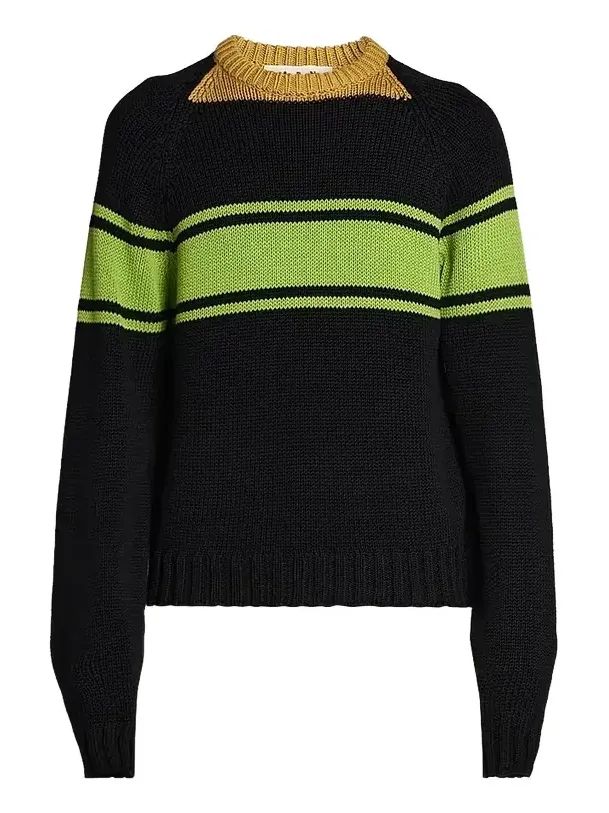 Marni Men's Colorblocked Cotton Crewneck Sweater