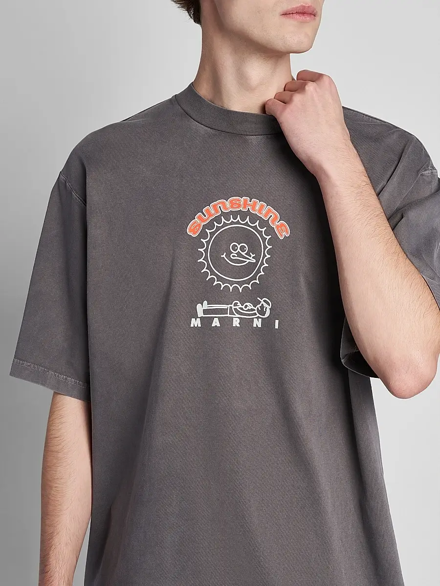 Marni Men's Sunshine Relaxed-Fit Crewneck T-Shirt | Thumbnail 5 Marni Men's Sunshine Relaxed-Fit Crewneck T-Shirt | Thumbnail 5