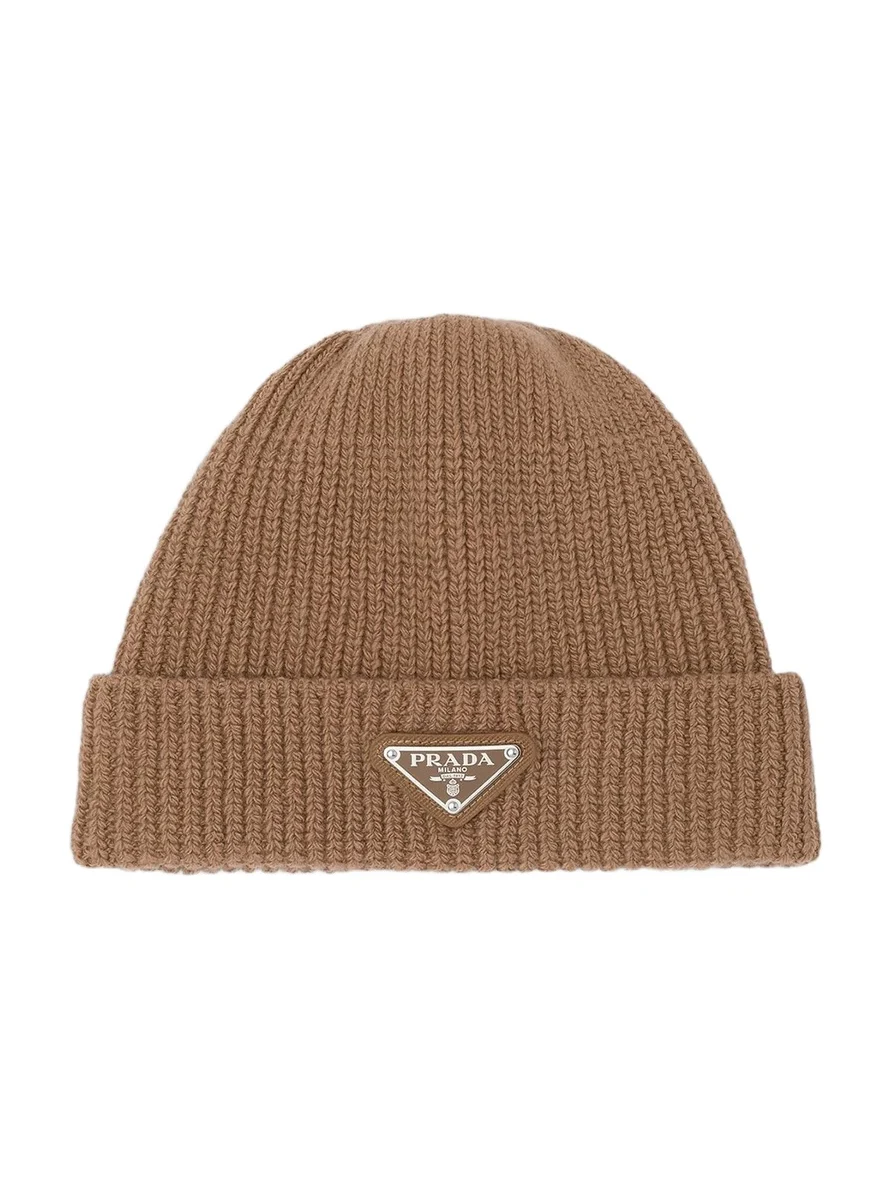 Men's Wool and Cashmere Beanie - Brown