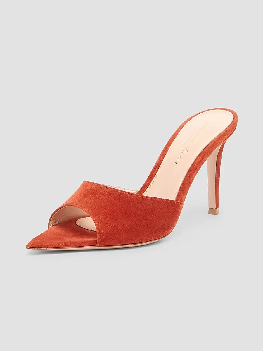 Gianvito Rossi Women's Elle 85MM Suede Mules | Thumbnail 2