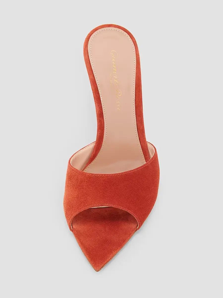 Gianvito Rossi Women's Elle 85MM Suede Mules | Thumbnail 4