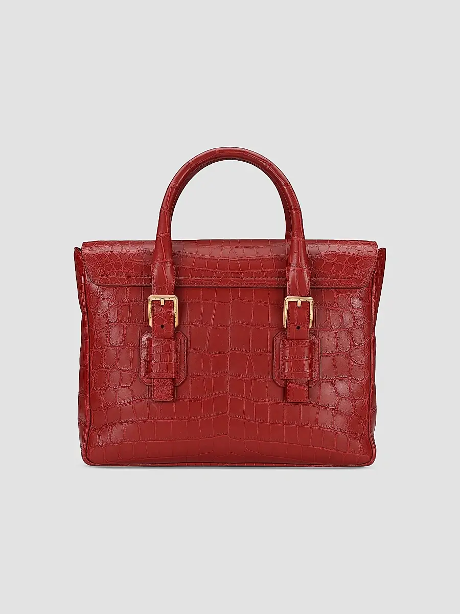 Stefano Ricci Men's Luxury Flap Croc Briefcase | Thumbnail 3 Stefano Ricci Men's Luxury Flap Croc Briefcase | Thumbnail 3