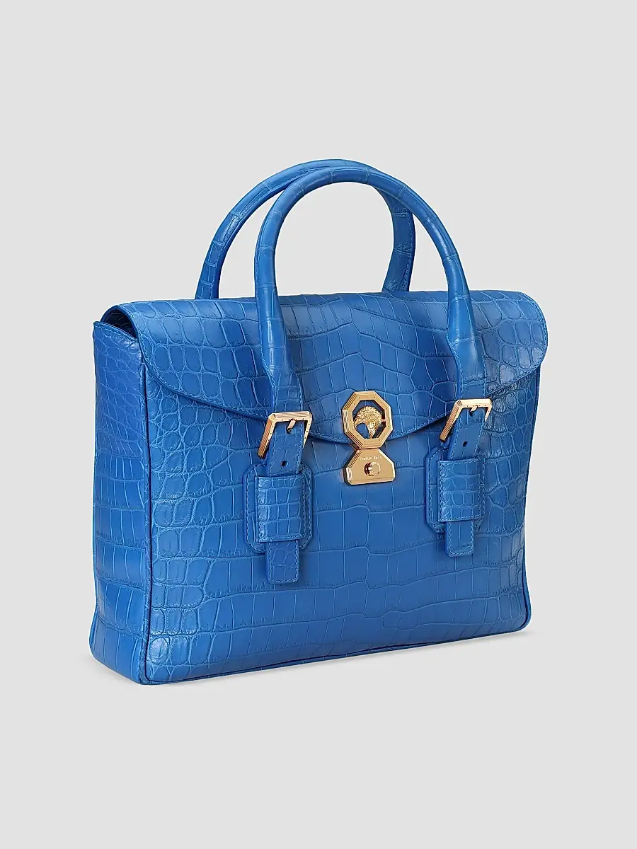 Stefano Ricci Men's Luxury Flap Croc Briefcase | Thumbnail 5 Stefano Ricci Men's Luxury Flap Croc Briefcase | Thumbnail 5